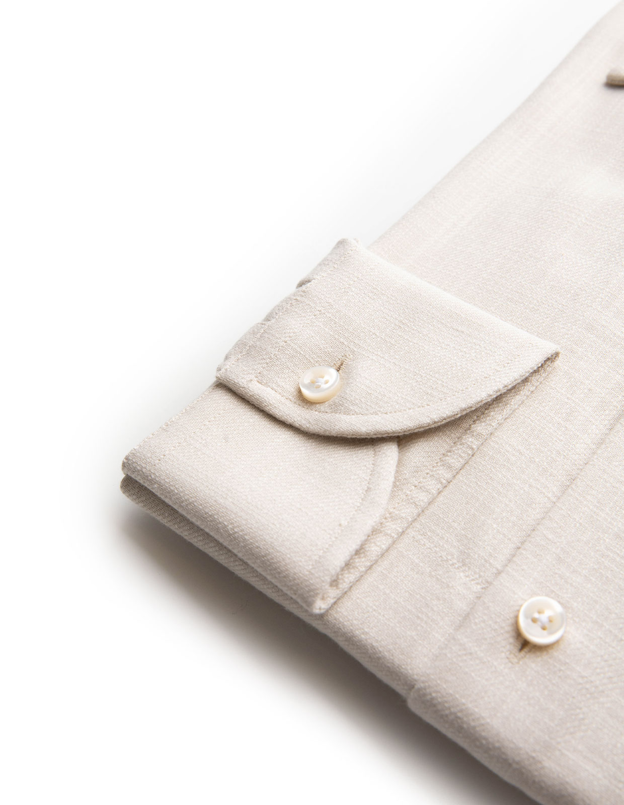 Sartorial Shirt Slub Cotton Beige