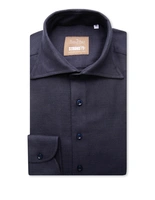 Sartorial Shirt Slub Cotton Navy