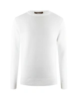 Rundhals Chunky Tröja Bomull Vit