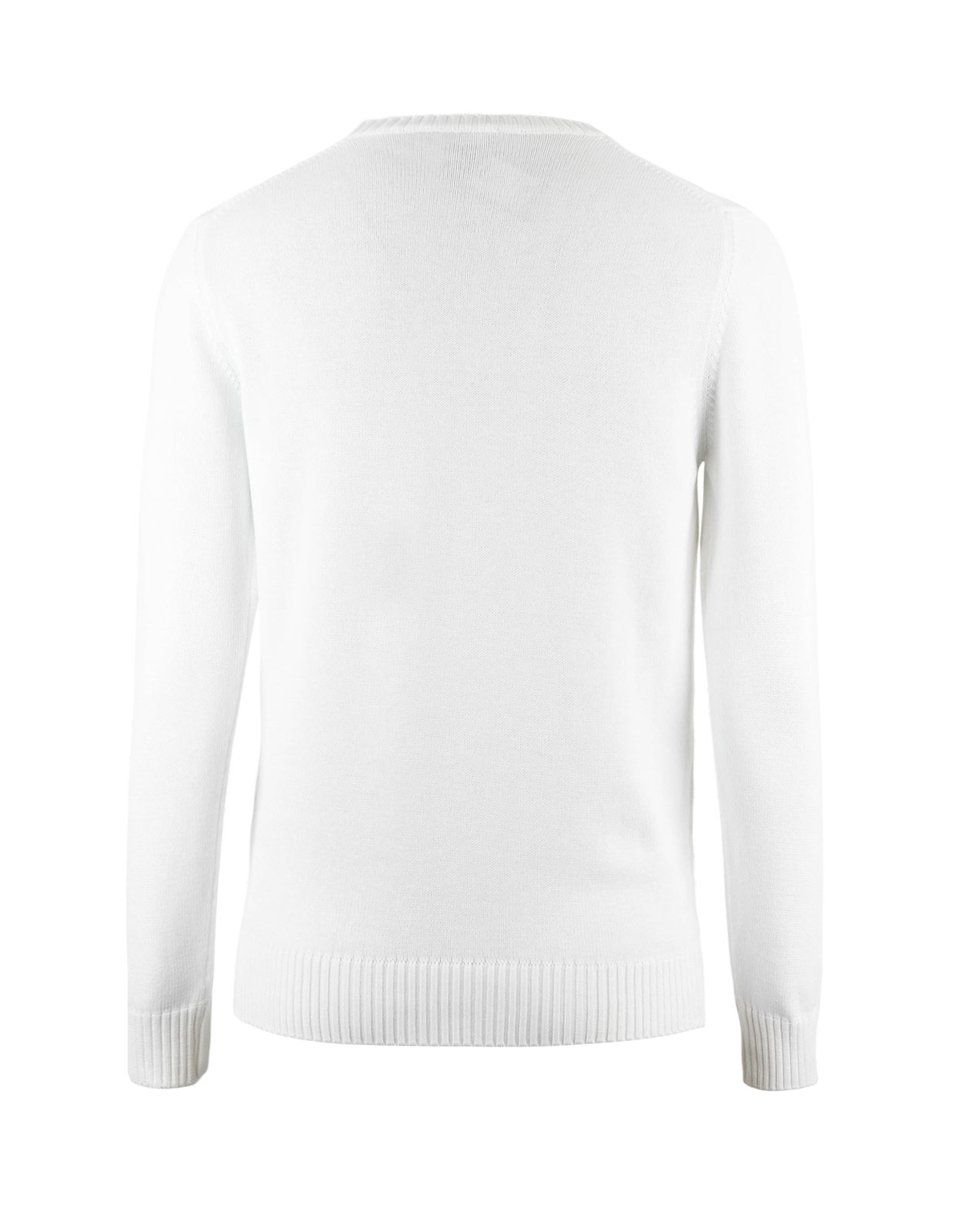 Rundhals Chunky Tröja Bomull Vit