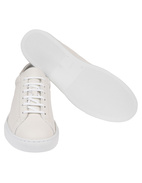 Racquet Unlined Leather Sneaker White Stl 42
