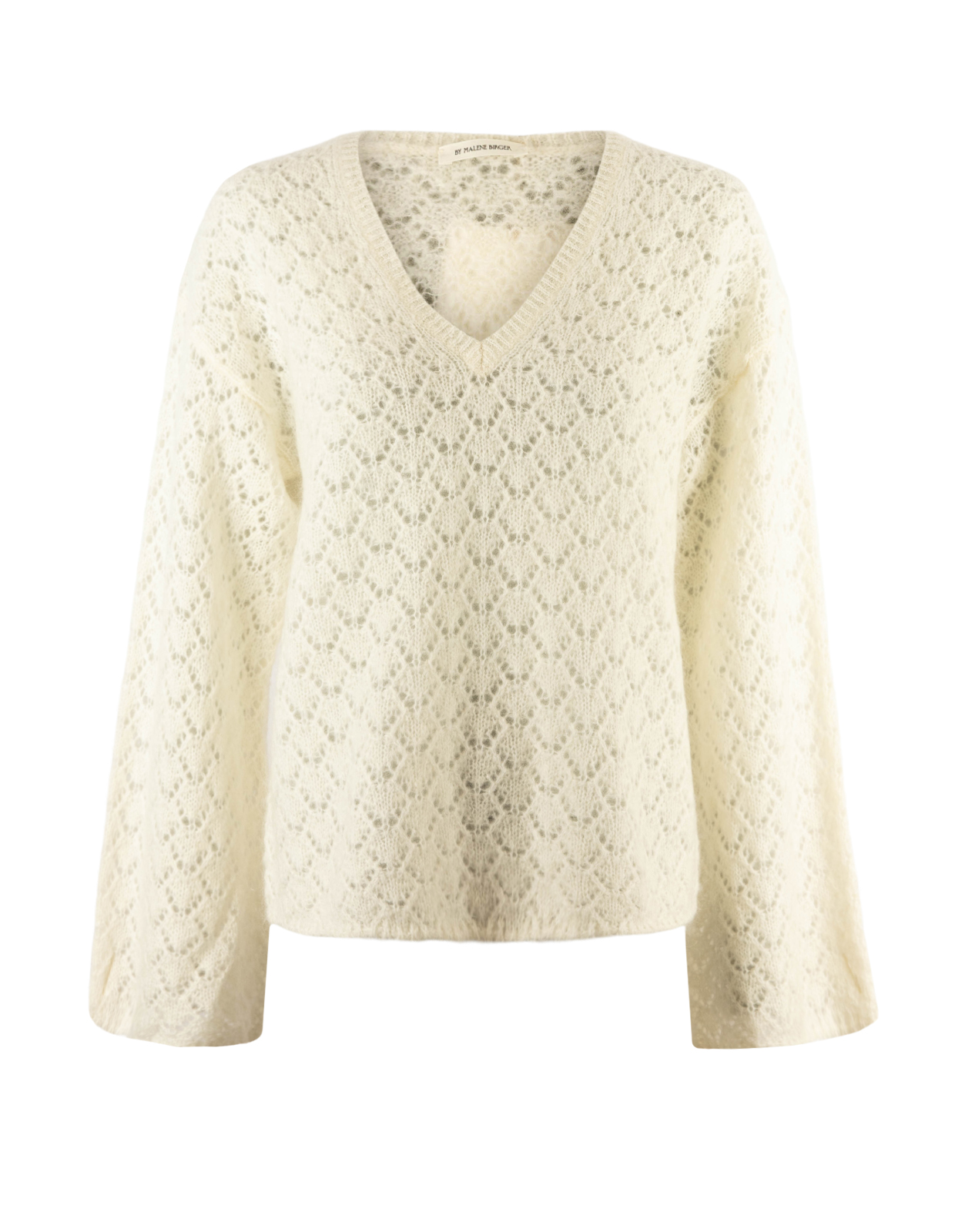 Cimone V-Neck Tröja Mohair Vit