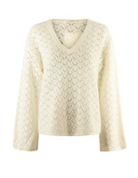 Cimone V-Neck Tröja Mohair Vit