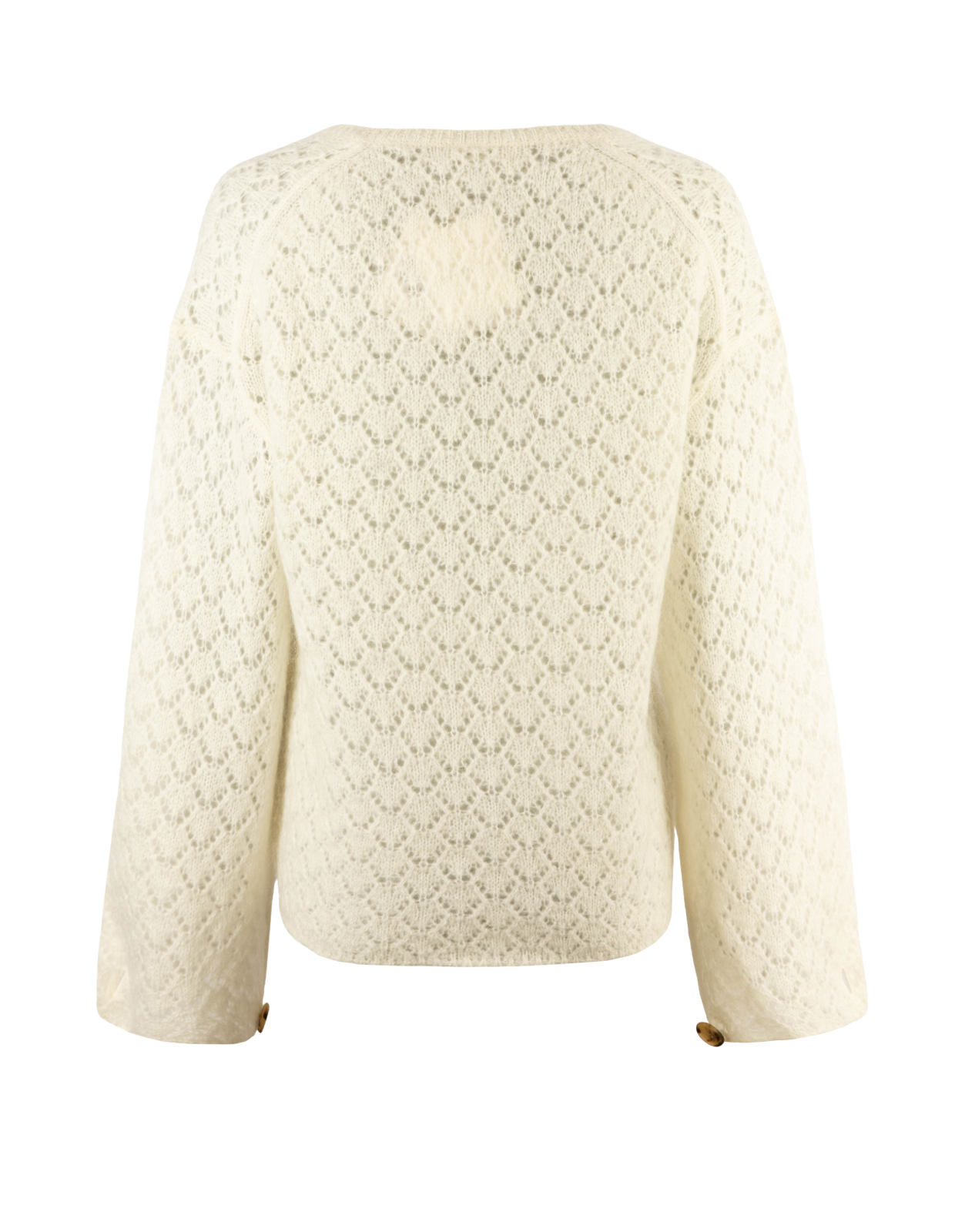 Cimone V-Neck Tröja Mohair Vit
