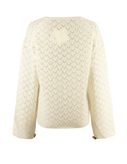 Cimone V-Neck Tröja Mohair Vit