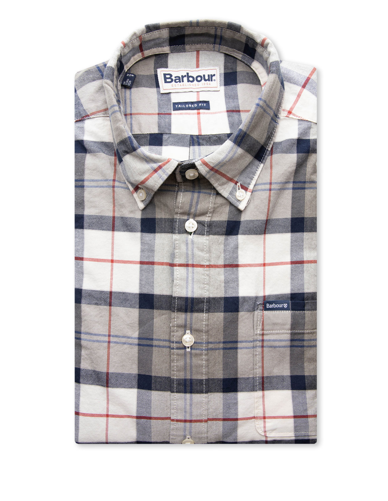 Lewis Tailored Shirt Tartan Grön