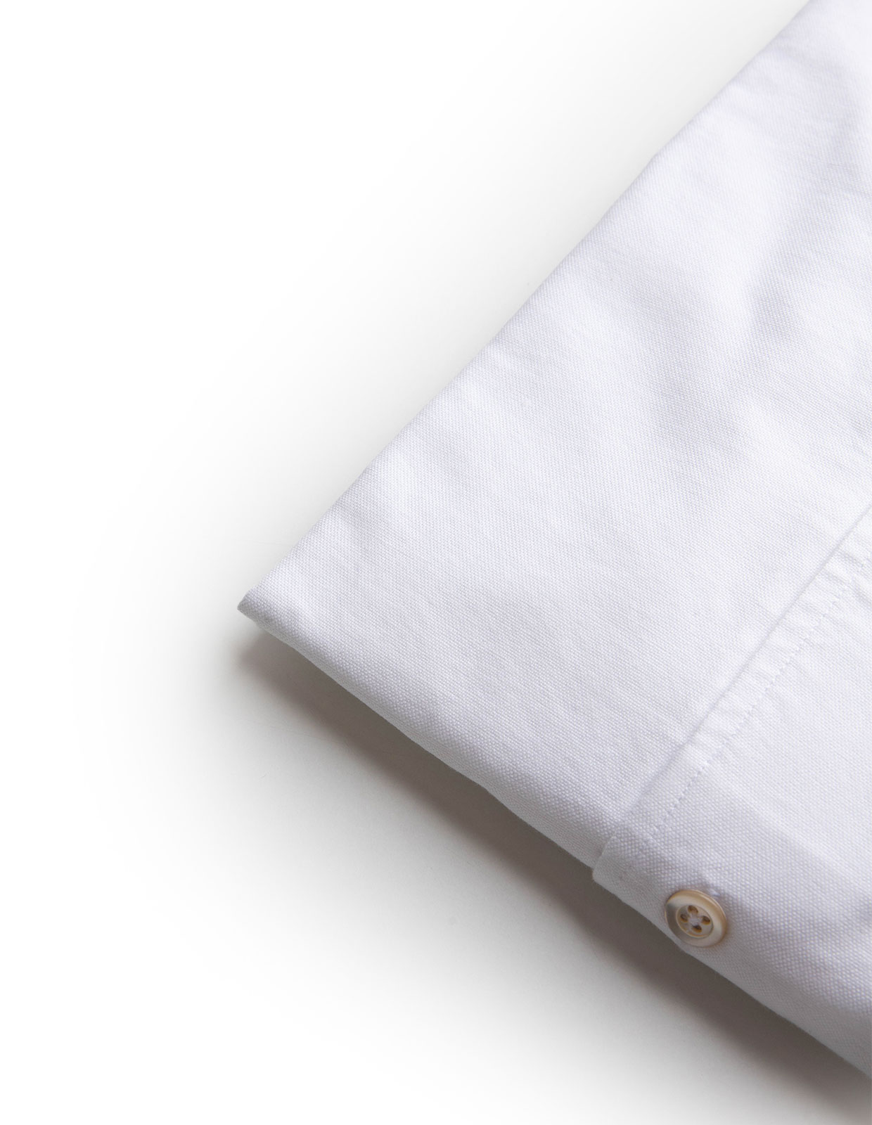 Casual Fit Skjorta Helskuren Krage Oxford Bomull Vit