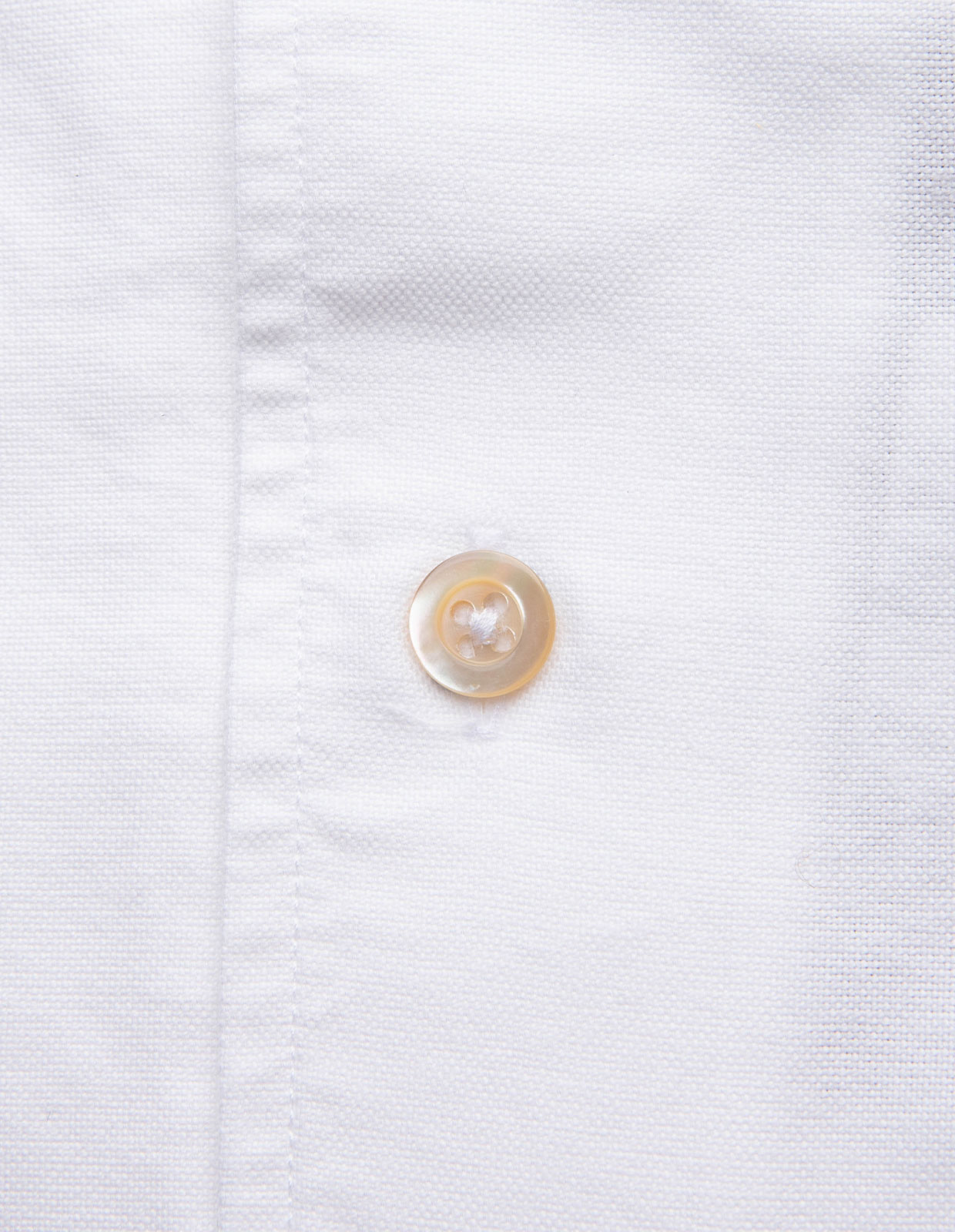 Casual Fit Skjorta Helskuren Krage Oxford Bomull Vit