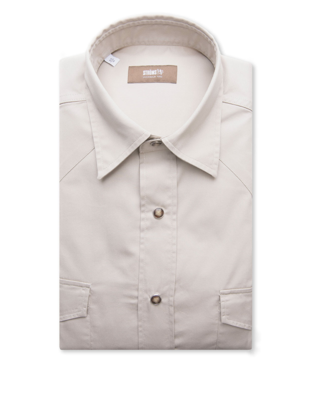 Westernskjorta Bomull Ljusbeige