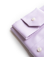 Slim Fit Skjorta Dobby Bomull Ljusrosa