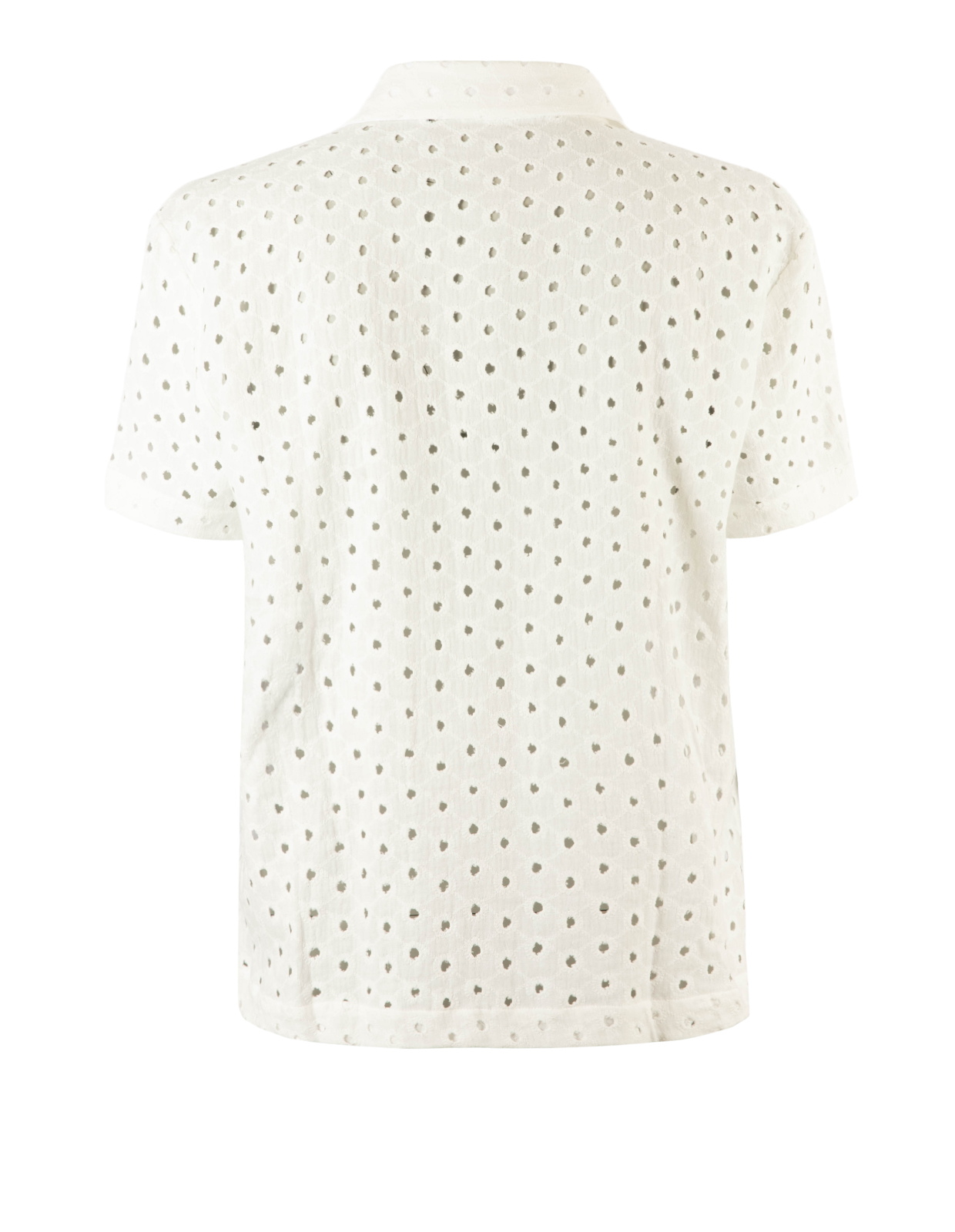 Maria Blus Broderie Anglaise Vit