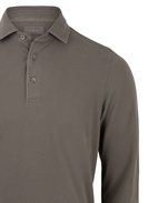 Polo Shirt Long Sleeve Vintage Cotton Olive Stl 58