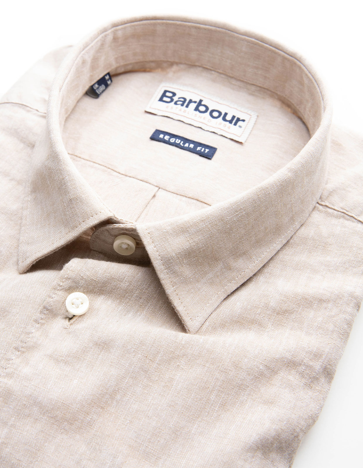 Nelson Kortärmad Skjorta Ljusbeige