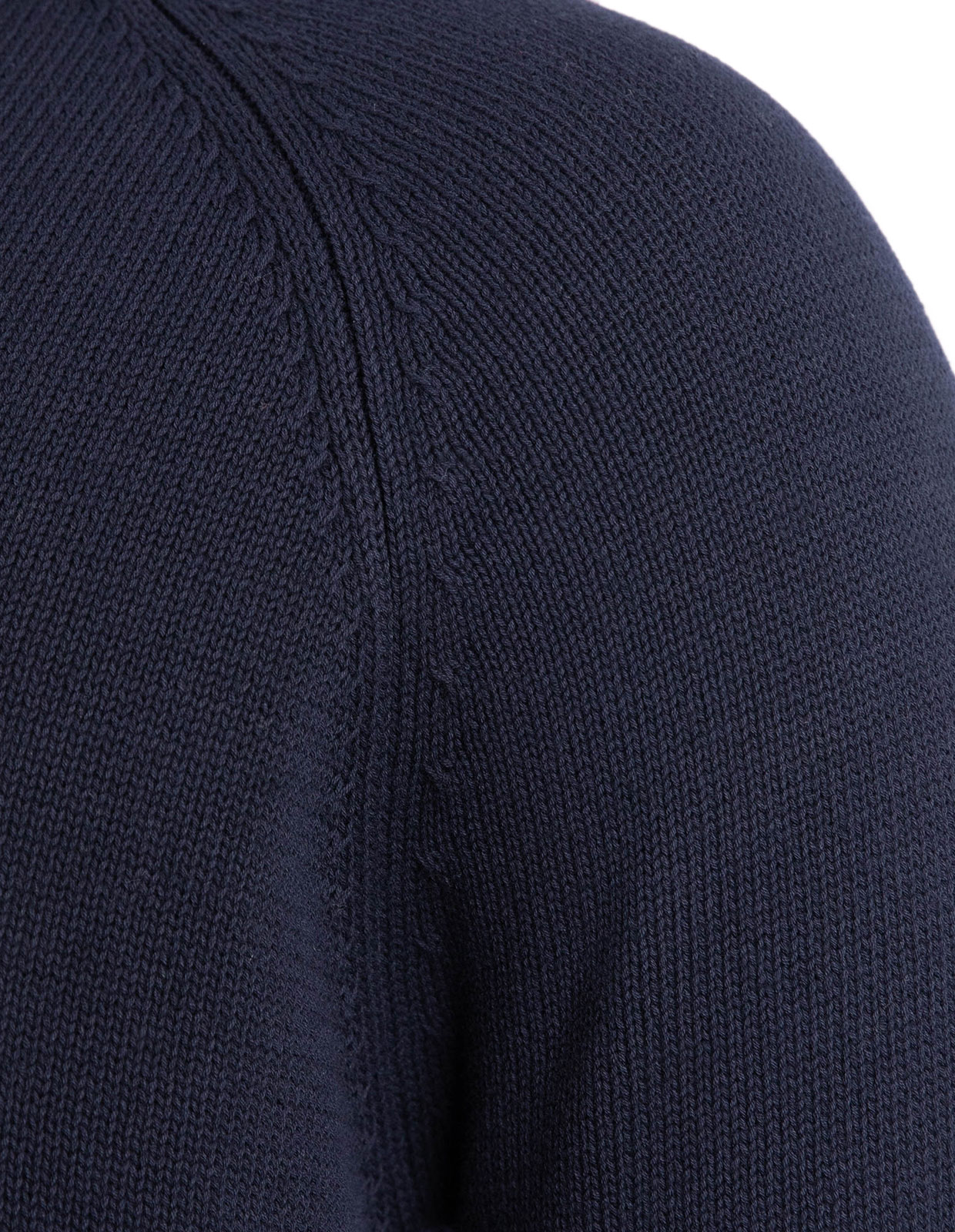 Sartorial Open Polo Twisted Cotton Navy