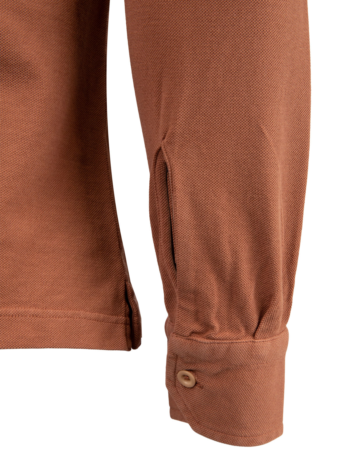 Polo Shirt Long Sleeve Vintage Cotton Camel Stl 58