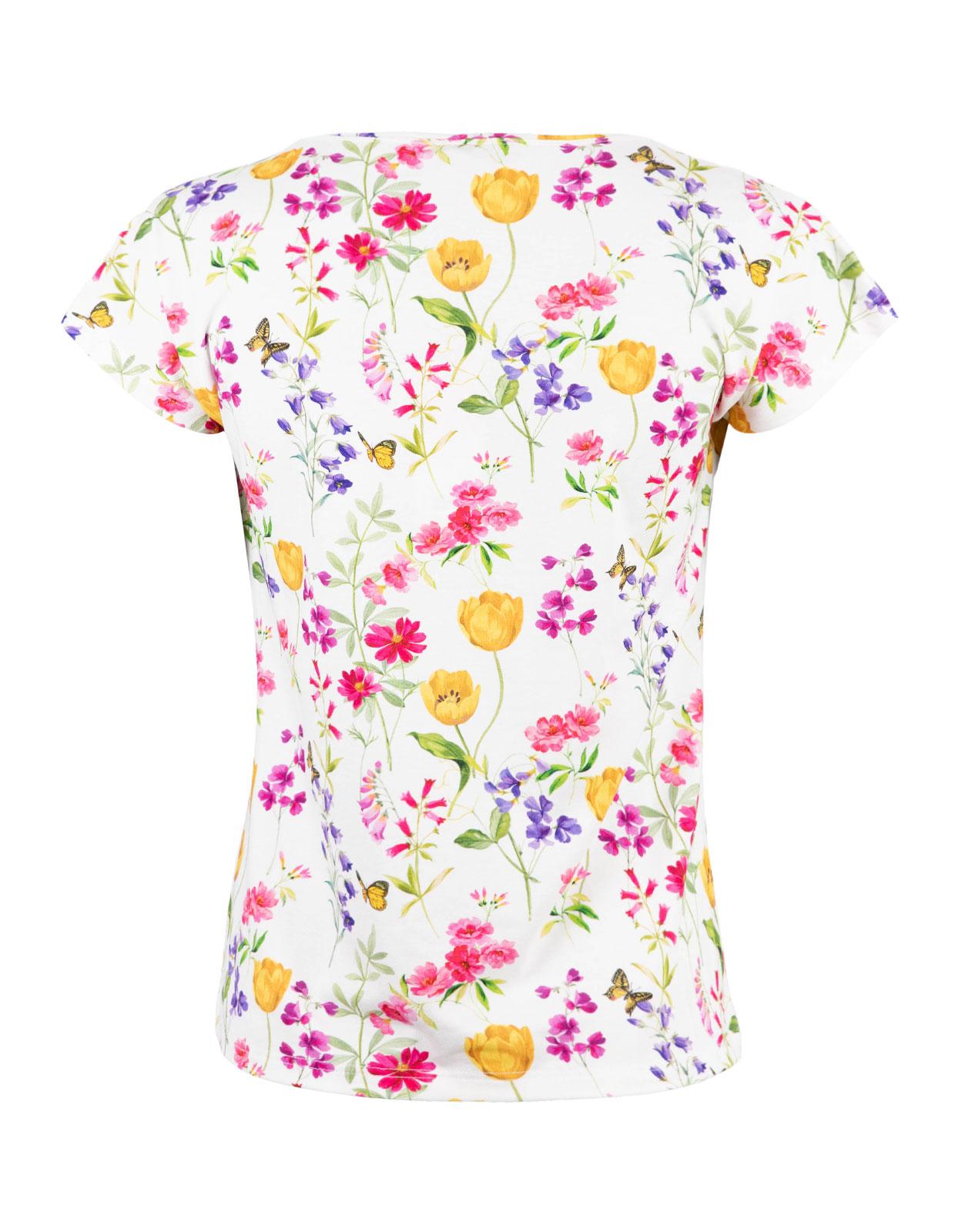 Valta T-Shirt Vit/Rosa Blommig