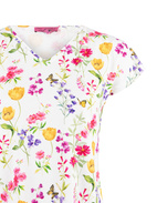 Valta T-Shirt Vit/Rosa Blommig