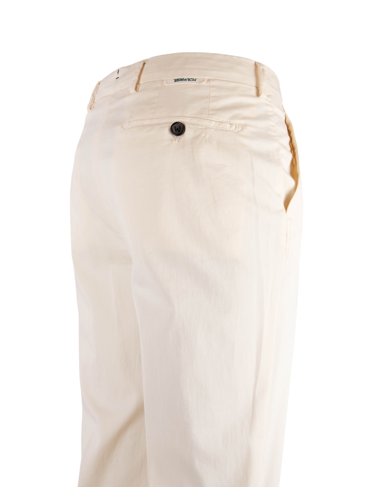 Chinos Ströms Bomull Siden Stretch Benvit