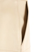 Elsie Kjol Lammskinn Ljusbeige