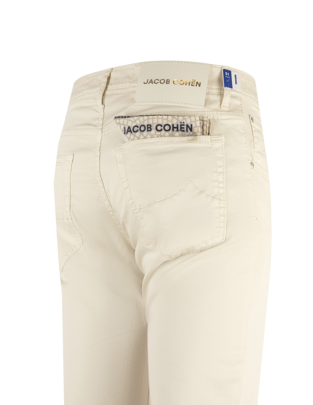 Nick 5-ficksbyxa Bomull Lyocell Stretch Ljusbeige 30"