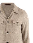 Maverick Overshirt Glencheck Linne Beige