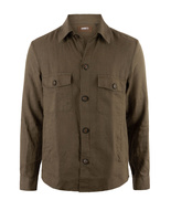 Firenze Overshirt Linne Olivgrön