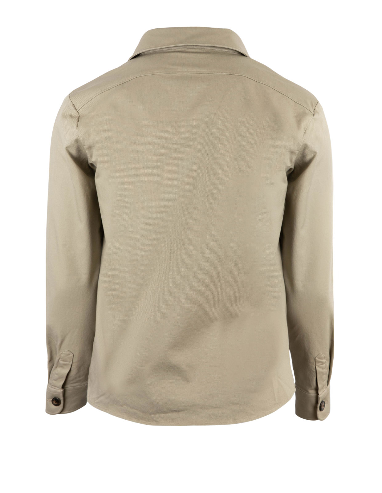 Firenze Overshirt Bomull Stretch Gråbeige