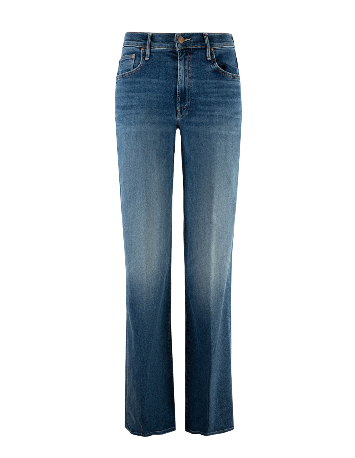 The Mid Rise Maven Sneak Jeans Mellanblå