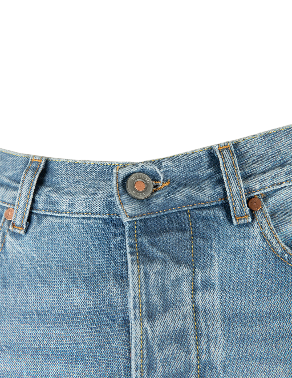 Davide Regular Selvedge Jeans Tvättad Blå 32"