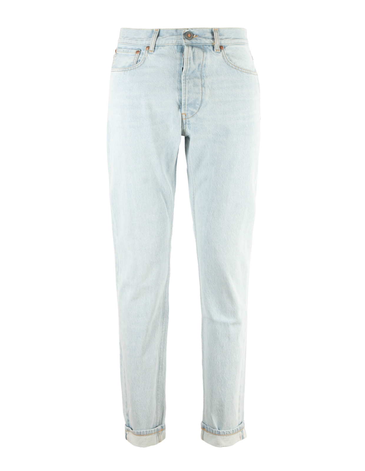 Davide Regular Selvedge Jeans Tvättad Blå 33"