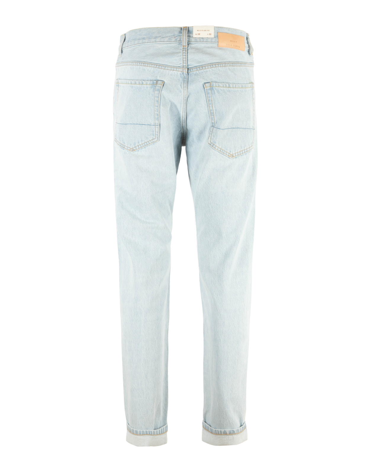 Davide Regular Selvedge Jeans Tvättad Blå