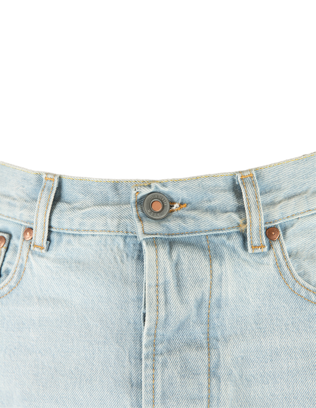 Davide Regular Selvedge Jeans Tvättad Blå 33"