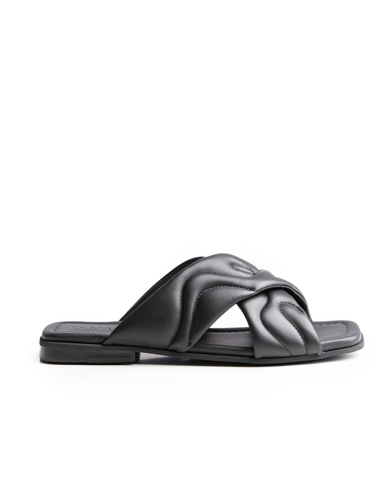 Padded Crossed Slip-In Svart