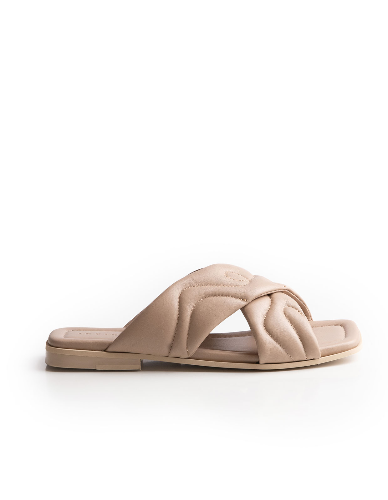 Padded Crossed Slip-In Beige