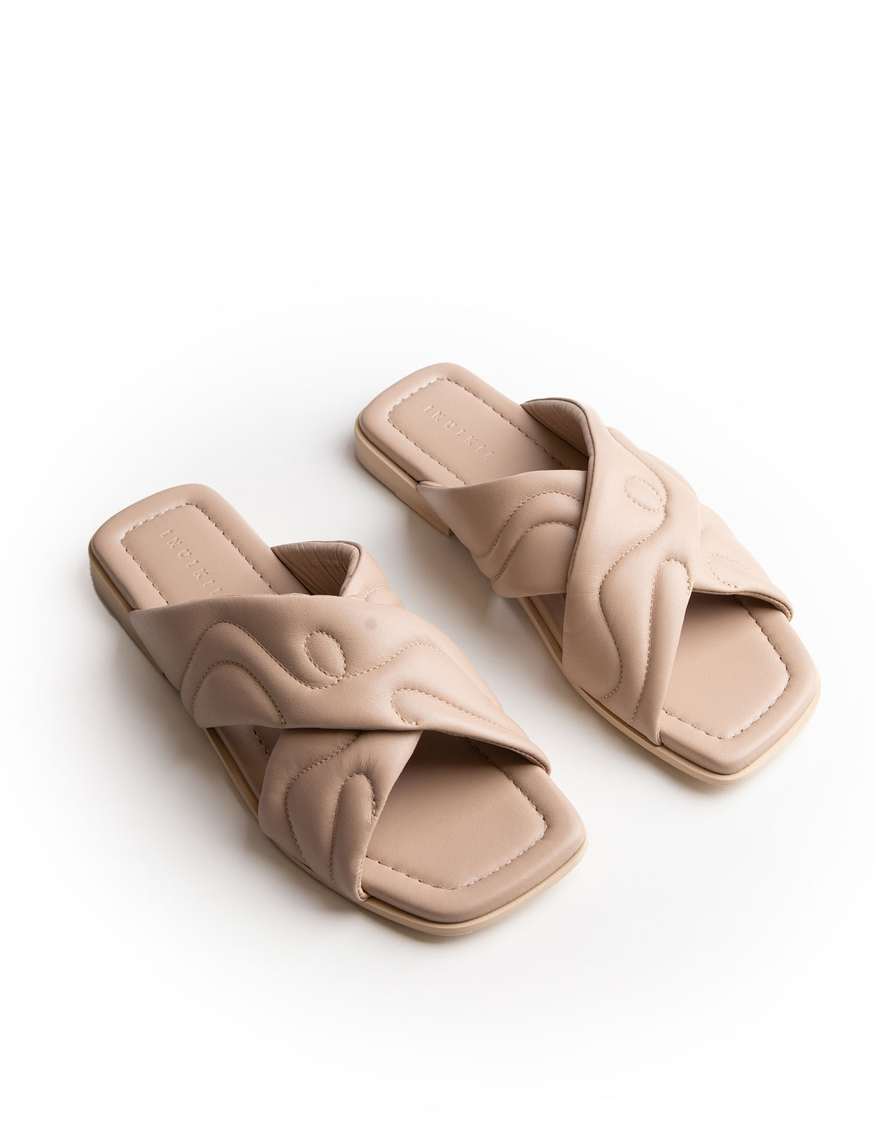 Padded Crossed Slip-In Beige 40