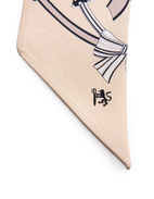 Twilly Bow Siden Beige One Size