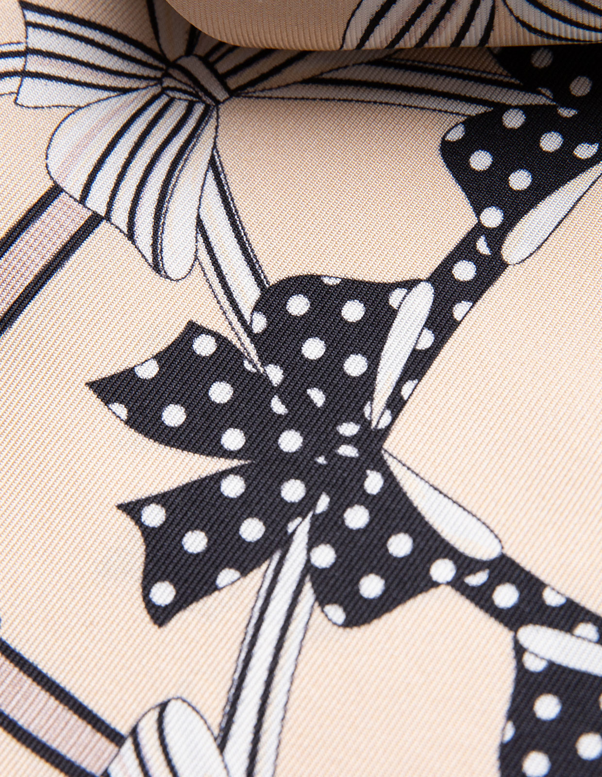 Twilly Bow Siden Beige One Size