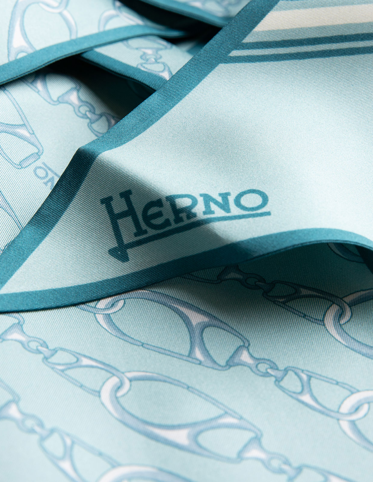 Logo Scarf Siden Turkos