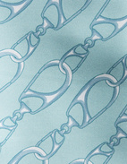 Logo Scarf Siden Turkos