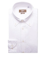 Slim Fit Skjorta Button Down Linne Vit