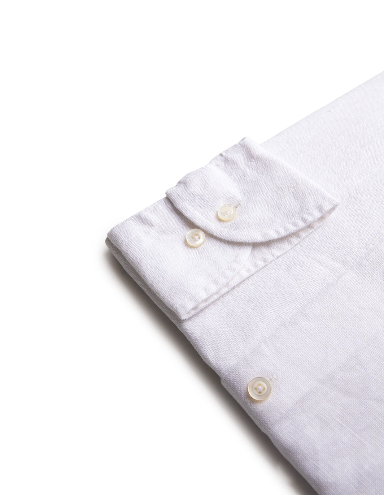 Slim Fit Skjorta Button Down Linne Vit
