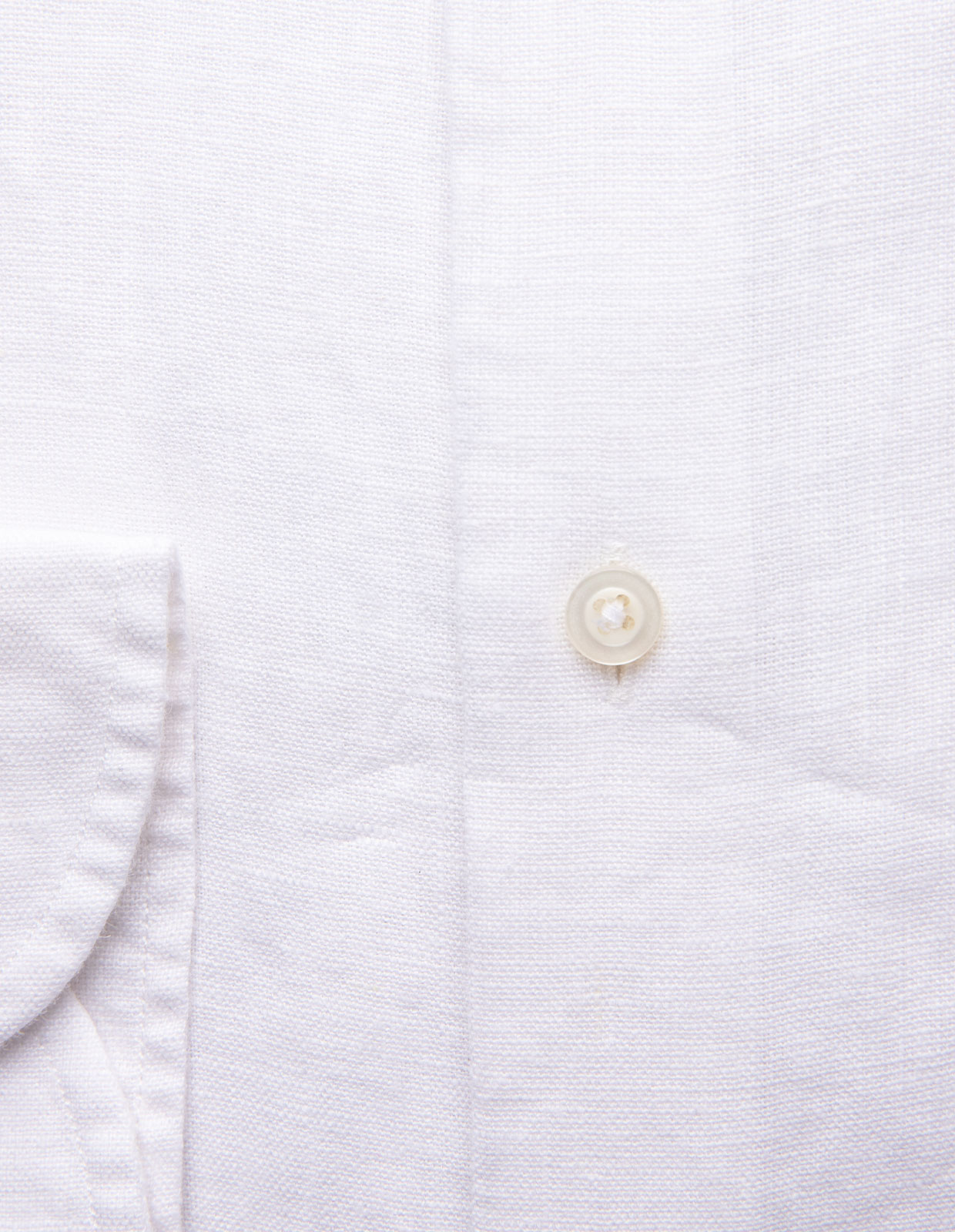 Slim Fit Skjorta Button Down Linne Vit