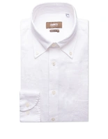 Regular Fit Skjorta Button Down Linne Vit