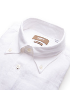 Regular Fit Skjorta Button Down Linne Vit