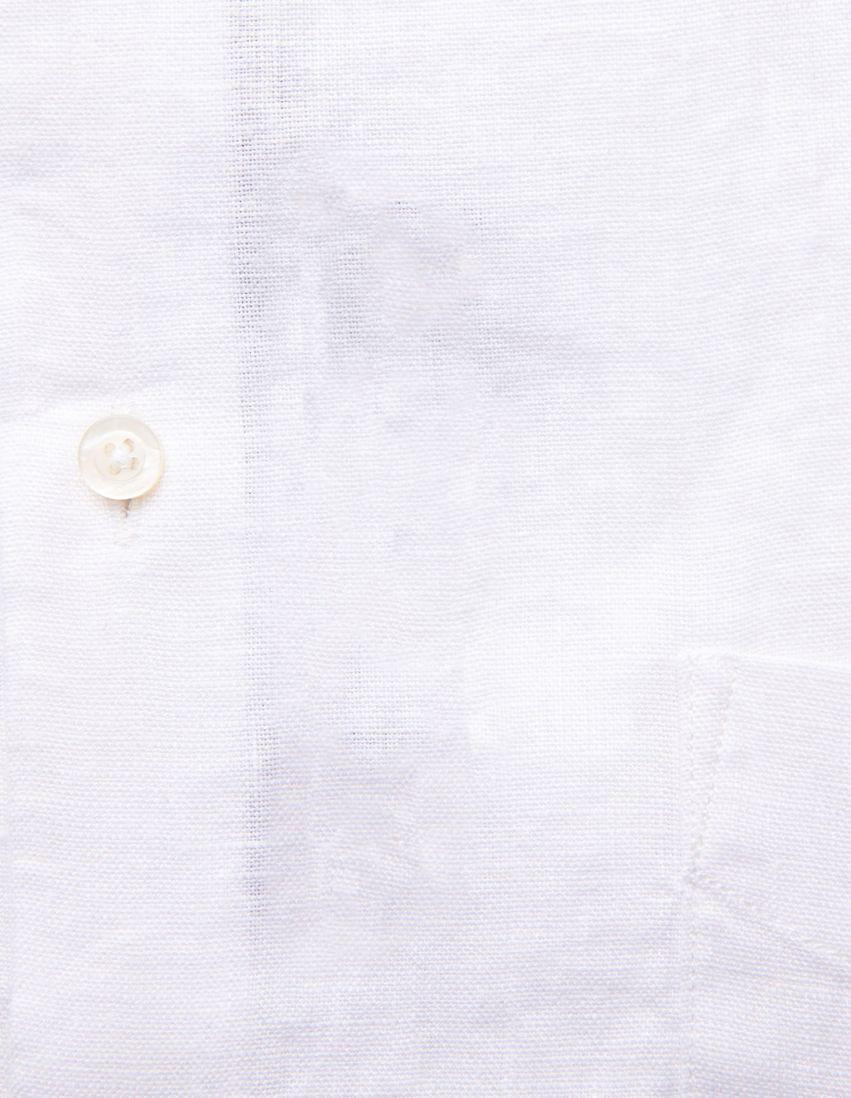 Regular Fit Skjorta Button Down Linne Vit 41