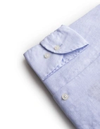 Regular Fit Skjorta Button Down Linne Ljusblå 42