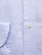 Regular Fit Skjorta Button Down Linne Ljusblå 42