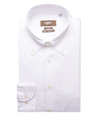 Slim Fit XLÄ Skjorta Button Down Linne Vit XLÄ42
