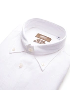 Slim Fit XLÄ Skjorta Button Down Linne Vit