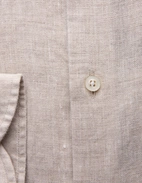 Slim Fit XLÄ Skjorta Button Down Linne Beige